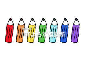 色鉛筆（手書き風）のイラストフリー素材