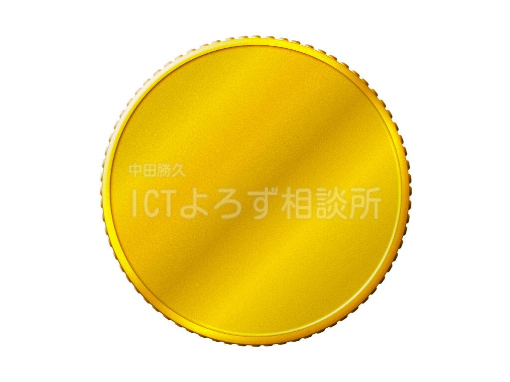 金貨（金色のコイン）イラスト フリー素材
