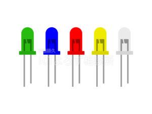 LED（発光ダイオード）のイラストフリー素材