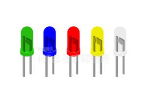 LED（発光ダイオード・アイソメトリック）のイラストフリー素材